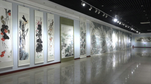 周鹏飞毛体书法·大写意画艺术大展在德州董子文化街美术馆开幕